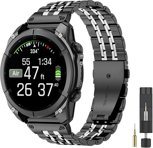 26mm Quickfit Metal Watch Band Compatible with Garmin Fenix 8/tactix 8 AMOLED-51mm/Fenix 7X pro/7X/6X Pro/6X/5X Plus/5X/3 HR/3,Stainless Steel Strap for quatix 8/epix Pro 51mm/Enduro 3 2/tactix 7 Pro in Kuwait