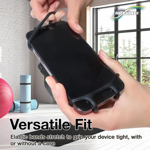Boxwave Holster متوافق مع Sony NW -A55 - ActiveStretch Sport Carrly ، شارة قابلة للتعديل للتمرين والجري - Jet Black in Kuwait