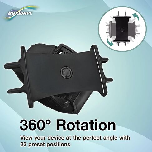 Boxwave Holster متوافق مع Sony NW -A55 - ActiveStretch Sport Carrly ، شارة قابلة للتعديل للتمرين والجري - Jet Black in Kuwait