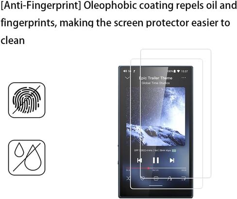 Walieoka Screen Protector Compatible with FIIO M21 Player,9H Hardness Tempered Glass Protective Film,Scratch Resistant Anti-Fingerprint [2 Pack] in Saudi Arabia