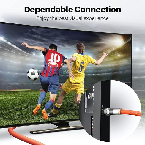 GEARit Coaxial Cable for Direct Burial (100ft) RG6 70 Ohm RF Rubber Boot Waterproof Underground in-Wall with Rubber Boot, High-Speed Internet, Broadband, Digital TV Aerial, Satellite Cable 100 Feet in Saudi Arabia