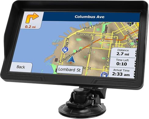 9 '' GPS Navigator for Car Truck RV - نظام الملاحة على الشاشة التي تعمل باللمس مع Sun Visor ، 2025 Maps North America تحديثات الحياة الحرة ، التوجيه الصوتي ، تنبيه السرعة ، التنقل في GPS لجميع المركبات in Saudi Arabia