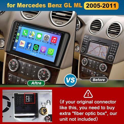 GPS Navi Car Radio for Mercedes Benz GL ML Class W164 X164 ML350 ML500 ML280 GL320 GL350 GL450 2005-2011 ، دعم carplay/Android Auto ، 9 " in Kuwait