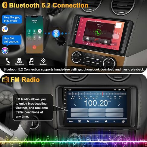 GPS Navi Car Radio for Mercedes Benz GL ML Class W164 X164 ML350 ML500 ML280 GL320 GL350 GL450 2005-2011 ، دعم carplay/Android Auto ، 9 " in Kuwait