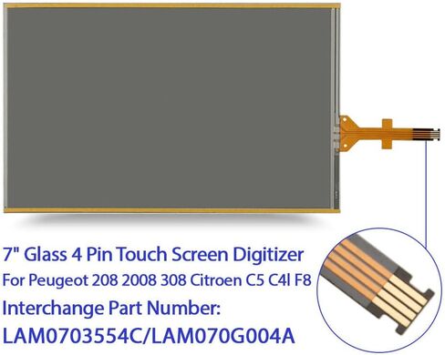 7 Inch LAM070G004A GCX156AKM-E Touch Screen Glass Digitizer Navigation for Peugeot 208 2008 308 for Citroen C5 C4L C3XR in Saudi Arabia