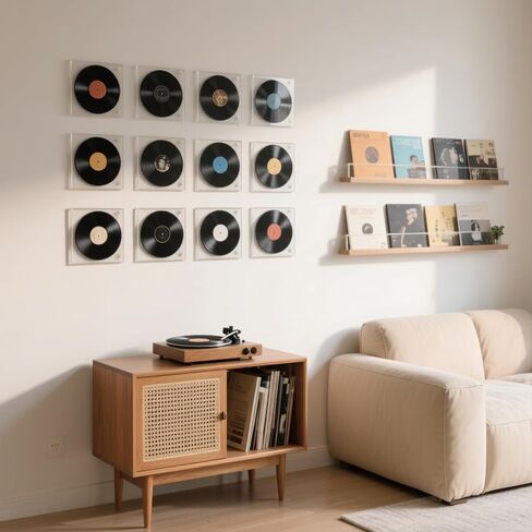 BFZMSLY 12 Pack 7 بوصة Decor Decor Decor ، أقراص تسجيل رجعية مزيفة لحفل موسيقى الروك آند رول ، شاشة جدار الاستوديو المنزل ، ضيف الزفاف ، ديكور غرفة DIY in Kuwait