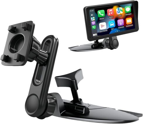 Extended CD Slot Mount for CarPlay Screen Adjustable Arm 360° Rotating Universal Head 17mm Compatible with in-Car Monitors CD Slot CarPlay Replacement Mount in Saudi Arabia