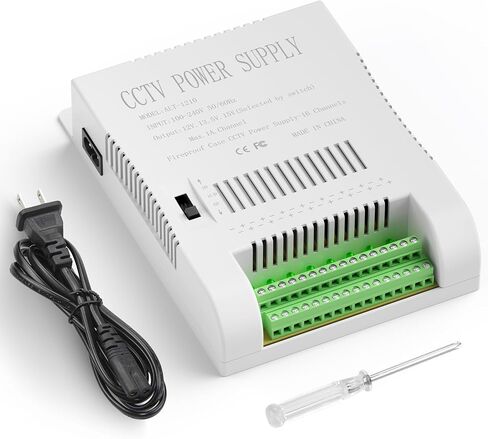 ALITOVE 12 Volt Camera Camera CCTV POWERS SUVENT 16 قناة توزيع الطاقة 10A 120W DC الجهد القابل للتعديل 12V 13.5V 15V AC ADAPTER 100-240V 50-60Hz لكاميرا DVR NVR ، ضوء الشريط LED in Kuwait