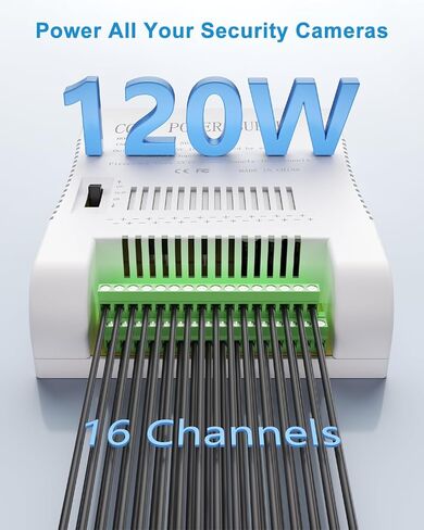 ALITOVE 12 Volt Camera Camera CCTV POWERS SUVENT 16 قناة توزيع الطاقة 10A 120W DC الجهد القابل للتعديل 12V 13.5V 15V AC ADAPTER 100-240V 50-60Hz لكاميرا DVR NVR ، ضوء الشريط LED in Kuwait