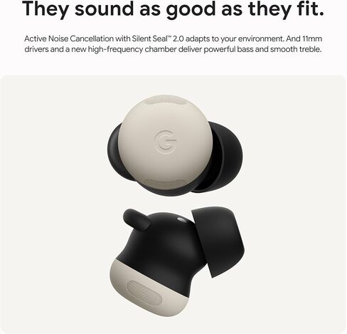 Google Pixel Buds Pro 2 - سماعات أذن Bluetooth اللاسلكية مع إلغاء الضوضاء النشط المؤيدة للمستوى - تم تصميمه لمساعد Gemini AI - Moonstone (نموذج 2025) in Saudi Arabia