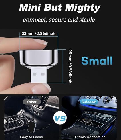 2025 تم ترقية محول Carplay Wireless و Android Auto Adapter ، Mini & Carplay Wireless Dongle لـ iOS 10 Android 11 وما فوق (أسود) in Kuwait