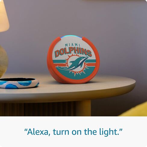 Amazon Echo Pop (أحدث طراز) | مرخص رسميًا NFL Limited-Election | شيكاغو بيرز (25 -26 تصميم موسم) in Kuwait