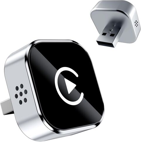 محول CarPlay اللاسلكي لـ iPhone ، 2025 ترقية تحويل سلكية إلى Dongle Play اللاسلكية ، وتصميم USB Mini Size لمحول Apple Carplay ، USB-A/Type-C ، بدون تأخير ، توصيل وتشغيل ومستقر. in Kuwait