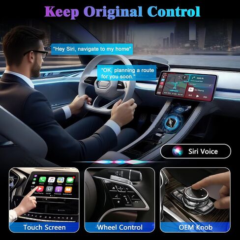 محول CarPlay اللاسلكي لـ iPhone ، 2025 ترقية تحويل سلكية إلى Dongle Play اللاسلكية ، وتصميم USB Mini Size لمحول Apple Carplay ، USB-A/Type-C ، بدون تأخير ، توصيل وتشغيل ومستقر. in Kuwait