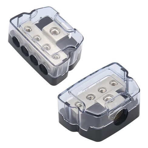 Professional Power Distribution Unit Wiring Junction Box for Vehicle Amplifier 0GA in 4GA Out with Essential Accessories Tapping Screws in Kuwait