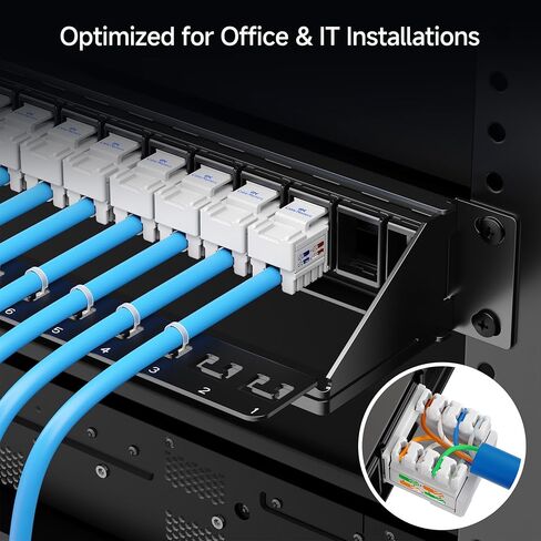 Cable Matters Rackmount or Wall Mount 2U 48 Port Keystone Patch Panel with Cable Management and Support Bar, 19-inch Blank Patch Panel for Keystone Jacks in Saudi Arabia