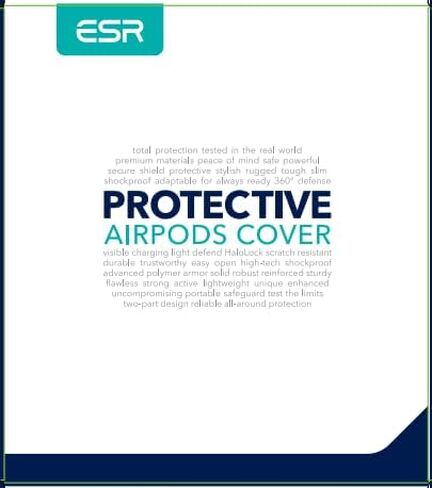 ESR لـ AirPods Pro Case (2023/2022/2019 ، 2nd/1st Gen) ، متوافق مع AirPods Pro 2nd Generation (Cable USB-C/Lightning) ، Magsafe بدون جهد ، قفل مقاوم للانخفاض ، مفتوح سهلة ، سعة إلكترونية ، أسود ، أسود in Kuwait