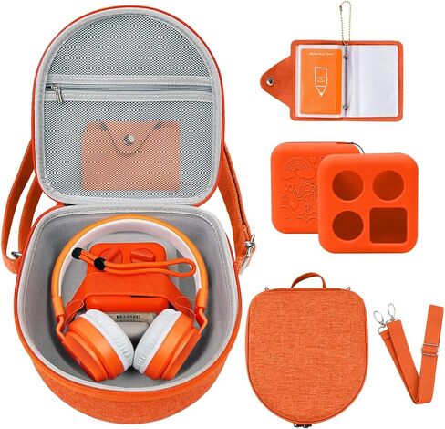 Hard Case Compatible with Yoto Mini (2024 Edition), 3-in-1 Travel Bundle: Silicone Cover + Case with Shoulder Strap (Fits Mini Player & Headphones) + Up to 10 Card Holder for YOTO Cards (Blue) in Saudi Arabia