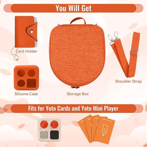 Hard Case Compatible with Yoto Mini (2024 Edition), 3-in-1 Travel Bundle: Silicone Cover + Case with Shoulder Strap (Fits Mini Player & Headphones) + Up to 10 Card Holder for YOTO Cards (Blue) in Saudi Arabia