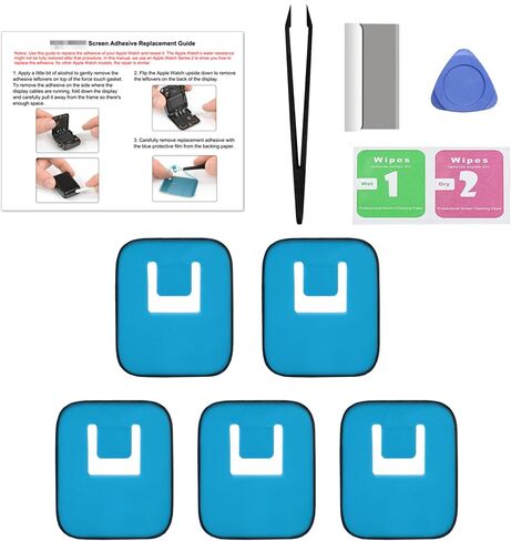 5-Pcs Ultra-Stick Pre-Cut Waterproof Screen Sticker Compatible with Apple Watch Series 4/5/6th 44mm in Saudi Arabia