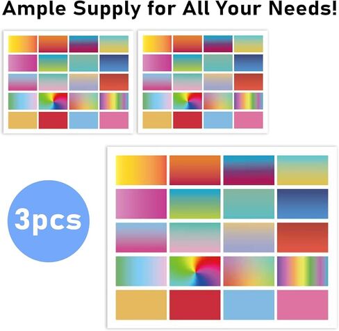 60-Pack Gradient Color Screen Protector Stickers for Casio F91W Watch - 20 Vibrant Transparent Decals, High-Clarity Film for Watch Face Customization & Modification in Saudi Arabia