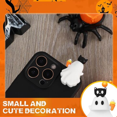 Ghostees Mystery Phone Buddy, Stick-On Halloween Ghost & Pumpkin Phone Topper, Halloween Cute-Ghost Phones Charm Cute Cling Decoration For All Smartphone(6Pcs) in Saudi Arabia