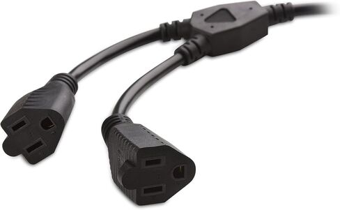 Cable Matters 2-Pack 4 Outlet Power Splitter Cord - 1.5ft, NEMA 5-15P to NEMA 5-15R Y Power Cord Splitter, 16 AWG Outlet Saver, 4 Way ExtensionCord, 1.5 Feet in Saudi Arabia