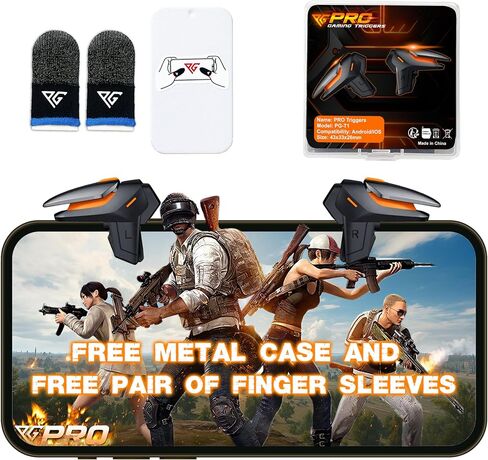 Progameplays Phone Triggers for Gaming Controller for PUBG, Cod Mobile, Call of Duty for iPhone & Android, ZERO Lag and Aim L1 & R1 mobile phone Trigger (2 Buttons) in Saudi Arabia