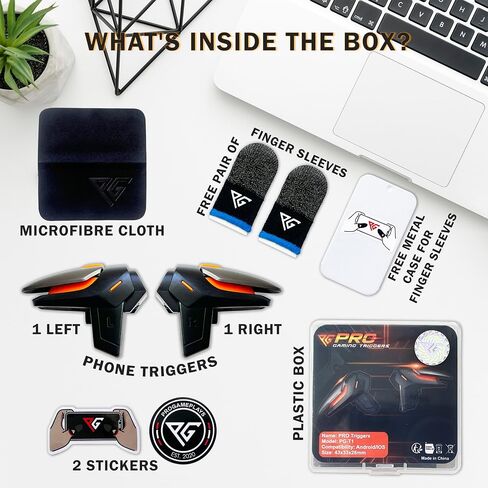 Progameplays Phone Triggers for Gaming Controller for PUBG, Cod Mobile, Call of Duty for iPhone & Android, ZERO Lag and Aim L1 & R1 mobile phone Trigger (2 Buttons) in Saudi Arabia