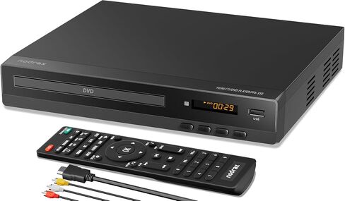 Player DVD Flexaplay الخالي من HDMI للتلفزيون-ارتفاع 1080 بكسل ، منفذ USB ، DVD/CD/MP3 تعدد الأشكال-التصميم المصغر الفائق ، يشمل كابلات HDMI/RCA ، التحكم عن بُعد in Saudi Arabia