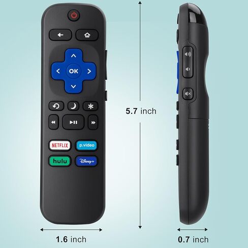 (حزمة من 2) استبدال التحكم عن بُعد متوافقًا مع Roku TV ، لـ TCL Roku/لـ Hisense Roku/for Onn Roku (وليس لـ Roku Stick و Box and Box) in Kuwait
