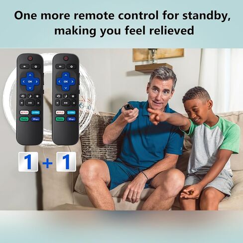 (حزمة من 2) استبدال التحكم عن بُعد متوافقًا مع Roku TV ، لـ TCL Roku/لـ Hisense Roku/for Onn Roku (وليس لـ Roku Stick و Box and Box) in Kuwait