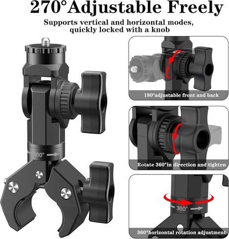 2025 New Version Starlink Mini Pole Mount - Aluminum Alloy Adjustable Non-Ball Joint Clamp, Compatible with RV Yacht Camper (SPX-04176000-501) in Saudi Arabia