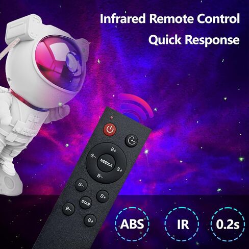 استبدال عن بُعد متوافقًا مع Mooyran -Astronaut Star Projector Light Light Light -Pace Buddy Projector ، مصباح إسقاط سميك Galaxy Starry مع مؤقت و 360 درجة قابلة للتعديل 1 PCS in Saudi Arabia