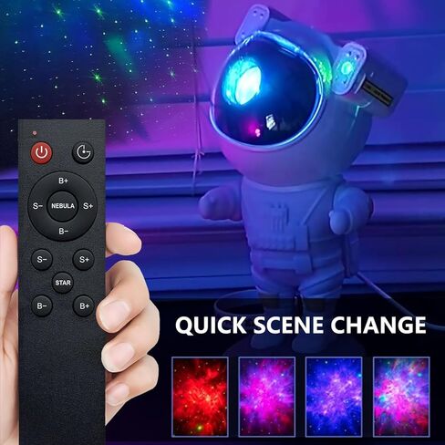 استبدال عن بُعد متوافقًا مع Mooyran -Astronaut Star Projector Light Light Light -Pace Buddy Projector ، مصباح إسقاط سميك Galaxy Starry مع مؤقت و 360 درجة قابلة للتعديل 1 PCS in Saudi Arabia