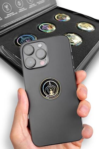 Phone EMF Harmonizing Stickers — Multifaceted Neutralizer with Patented Quantum Technology & Natural Minerals | Pack of 6 in Saudi Arabia