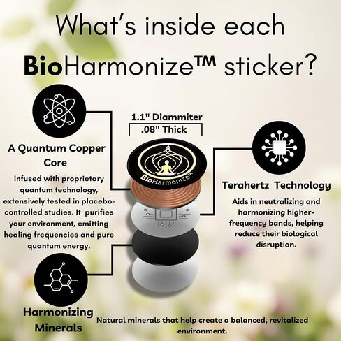 Phone EMF Harmonizing Stickers — Multifaceted Neutralizer with Patented Quantum Technology & Natural Minerals | Pack of 6 in Saudi Arabia