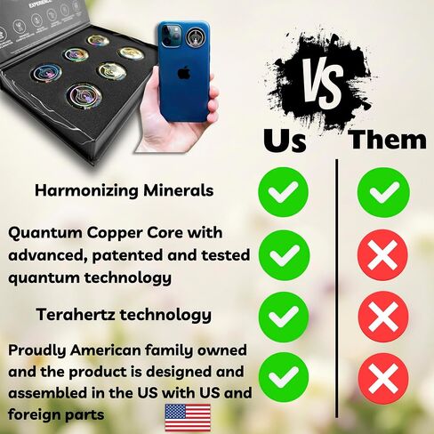 Phone EMF Harmonizing Stickers — Multifaceted Neutralizer with Patented Quantum Technology & Natural Minerals | Pack of 6 in Saudi Arabia