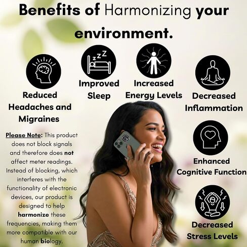 Phone EMF Harmonizing Stickers — Multifaceted Neutralizer with Patented Quantum Technology & Natural Minerals | Pack of 6 in Saudi Arabia