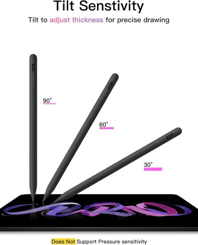 Stylus Pen for iPad 2018-2026, USB-C Fast Charging Pencil, Pixel-Perfect Tilt Sensitivity for iPad 11/10/9/8/7/6/A16, Mini 7/6/5, Air M4/M3/M2 11"/13"/5/4/3, Pro M5/M4 13"/12.9″/11″ in Saudi Arabia