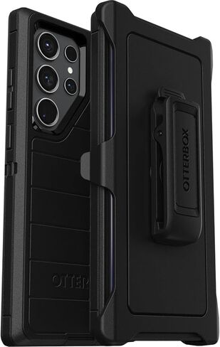 Otterbox Galaxy S23 Ultra (فقط) - CASE Series Defender - Black ، Rugged & Date - مع حماية المنفذ - يشمل حافظة Clip Kickstand - حماية الدفاع الميكروبي - عبوة غير راكدة in Kuwait