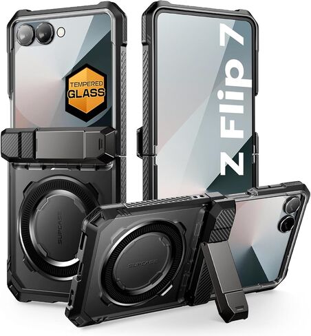 Supcase for Samsung Galaxy Z Flip 7 Case with Stand & Front Screen Protector (Unicorn Beetle Grip) ، [Support Magsafe] in Saudi Arabia