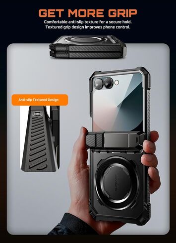 Supcase for Samsung Galaxy Z Flip 7 Case with Stand & Front Screen Protector (Unicorn Beetle Grip) ، [Support Magsafe] in Saudi Arabia