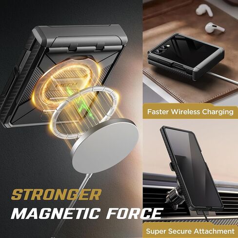 Tongate 360 ​​° Spin Magnetic Stand for Z Flip 7 Case مع واقي شاشة الخصوصية ، [متوافق مع Magsafe] in Saudi Arabia