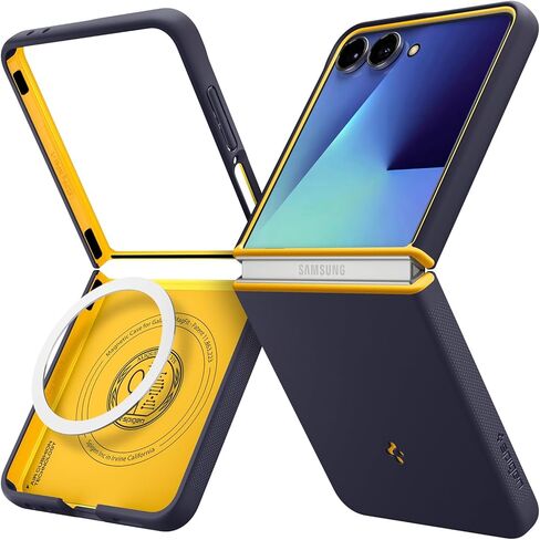 Spigen for Galaxy Z Flip 7 Case ، Nano Pop Magfit [شحن/مغناطيس سريع اللاسلكي للمجرة] - Blueberry Navy in Saudi Arabia