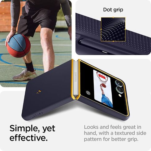 Spigen for Galaxy Z Flip 7 Case ، Nano Pop Magfit [شحن/مغناطيس سريع اللاسلكي للمجرة] - Blueberry Navy in Saudi Arabia
