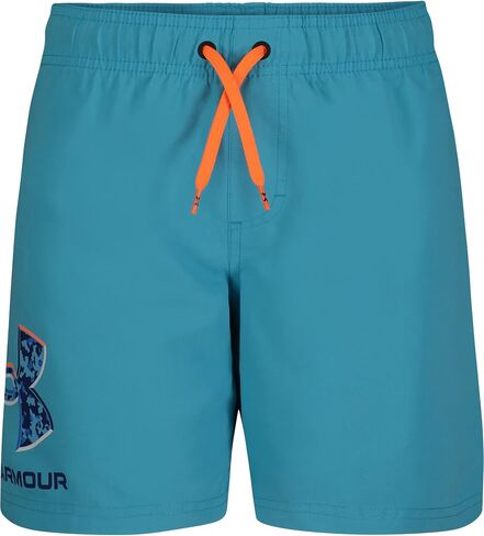 Under Armour Boys' Volley Fashion Swim Trunk, Cyber Blue Speckle in Kuwait