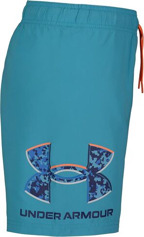 Under Armour Boys' Volley Fashion Swim Trunk, Cyber Blue Speckle in Kuwait