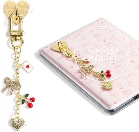 Kaciola Charm Chains for Kindle, Cute E-reader Phone Charm Bracelets Accessories Gift for Reader Booklovers Women Men, Charms Compatible for Kindle/E-Reader/Phone (A01-A07) in Kuwait