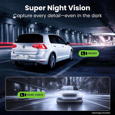 GEARit 4K Dual Dash Cam Front and Rear Camera with WiFi, GPS, Night Vision - 2 Channel Car Camera System with Supercapacitor, Parking Mode, Loop Recording & Free 64GB SD Card in Saudi Arabia